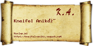 Kneifel Anikó névjegykártya